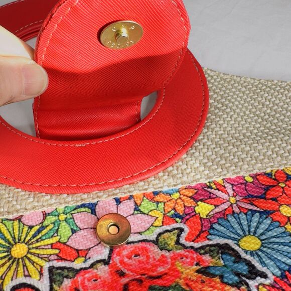 Frida Kahlo Handmade Mexican Artisan Jute HandBag Purse Beach Summer - Picture 8 of 10